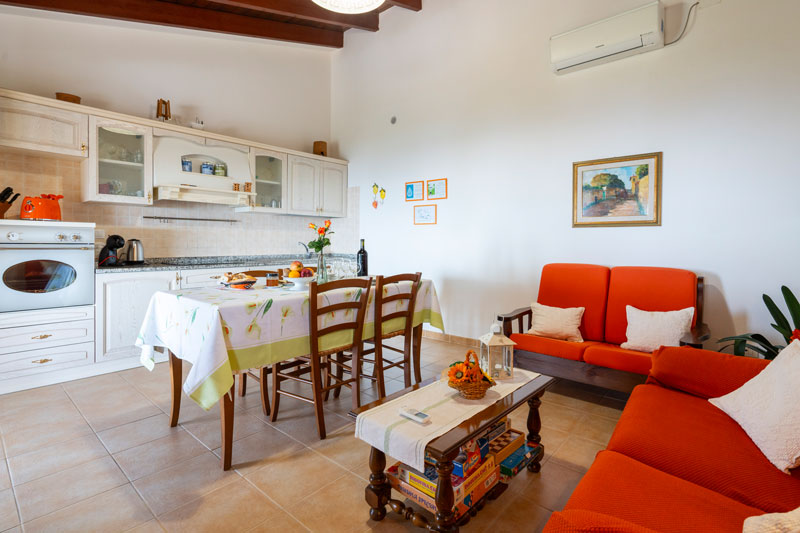 Cucina e soggiorno Casa Lantana