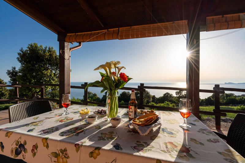 Vista mare dalla veranda di Chessa